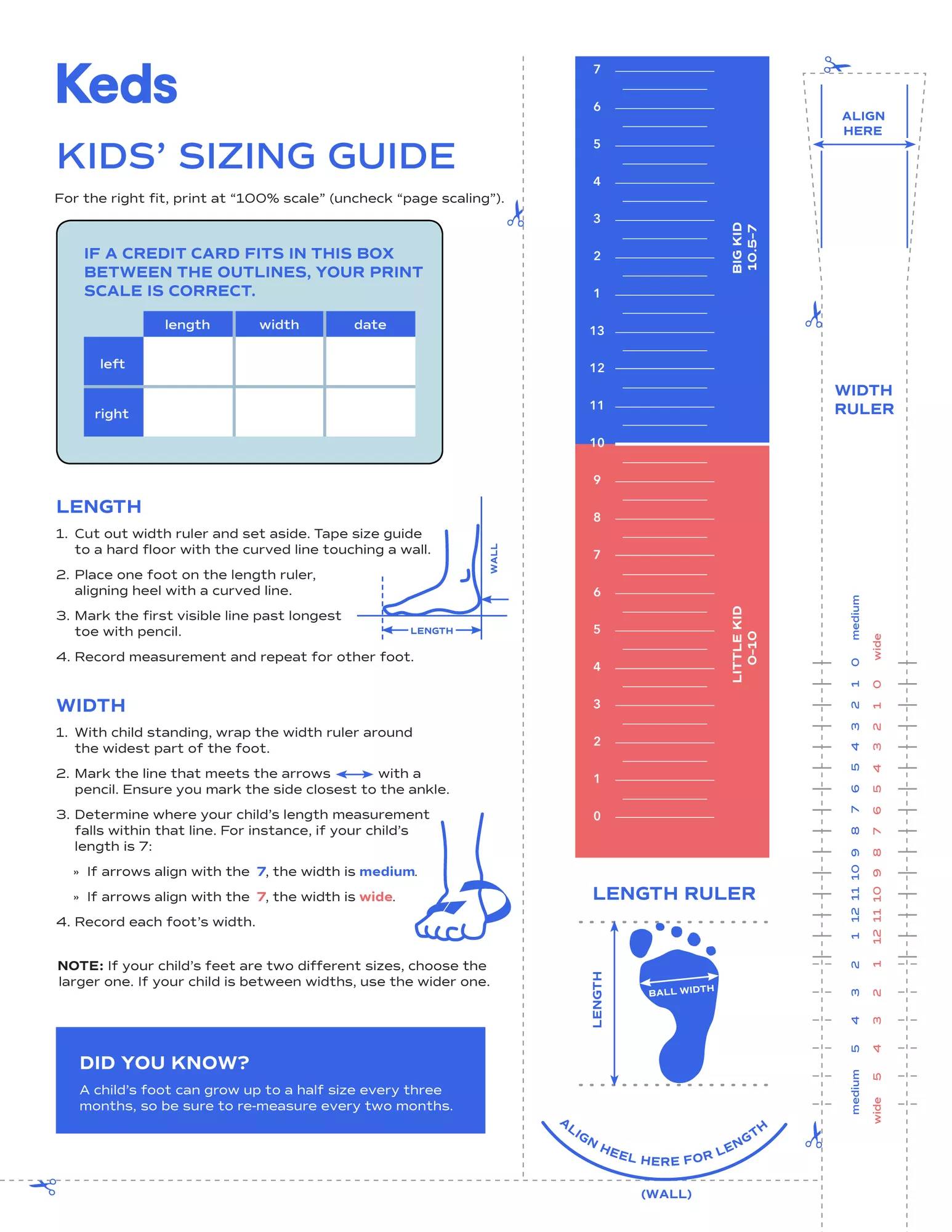 Kids' Sizing Guide