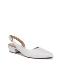 Women's Banks Slingback Flat WHITE LEATHER view