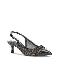 Women's Jaylin Slingback Kitten Heel BLACK/BLACK/BLACK METALLIC view