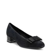 Women's Garnet Wide Width Pump BLACK SUEDE view