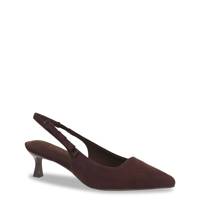 Womens' Leanna Slingback Pump DARK BROWN SUEDE view