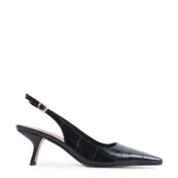Women's Charming Sling Back Kitten Heel  BLACK CROCO view