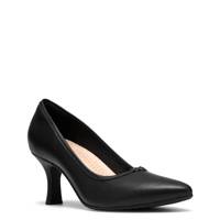 Women's Kacelyn Grace Wide Width Pump BLACK LEATHER WIDE view