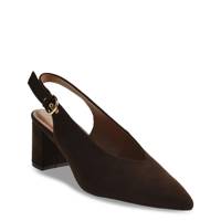 Women's Menny Block Heel Pump BROWN SUEDE view