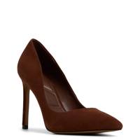 Women's Lala Stiletto Heel MUD SLIDE BROWN SUEDE view