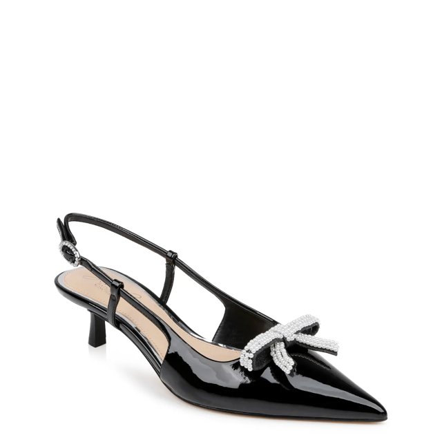 Krystia Pearled Bow Slingback Pump