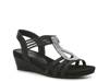Valka Wedge Sandal BLACK WIDE view