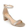 Catalina Evening Sandal ROSE GOLD GLITTER view