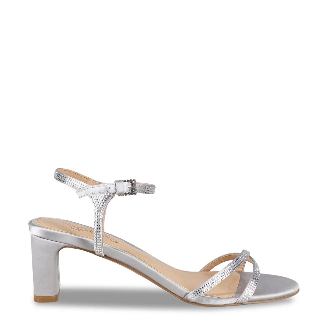 Jewel Badgley Mischka Women's Omari Ii Heeled Sandal In White