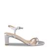 Women's Omari II Heeled Sandal Silver Satin view