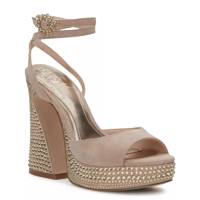 Inna Platform Sandal Champagne Suede view