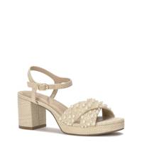 Women's Shevra Block Heel Sandal WHITE BEADED 0 view