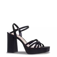 Sarina1 Platform Sandal BLACK SATIN 0 view
