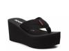 Crush Wedge Flip Flop Black view