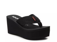 Crush Wedge Flip Flop Black view