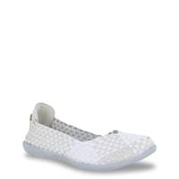 Women's Catwalk Ballet Flat WHITE/SILVER METALLIC view