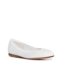Women's Emila Wide Width Ballet Flat WHITE WIDE view