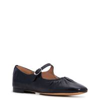 Micah Mary Jane Flat BLACK LEATHER view