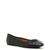 Women's Nakia Flat Leather Shoe BLACK LEATHER view