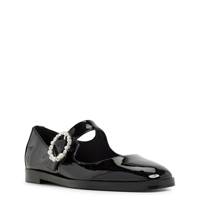 Women's Arabella Rhinestone Buckle Loafer BLACK PATENT view