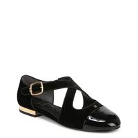 Women's Roxie Mary Jane Flat BLACK VELVET view
