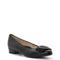 Women's Bambi Ballet Flat BLACK LEATHER view