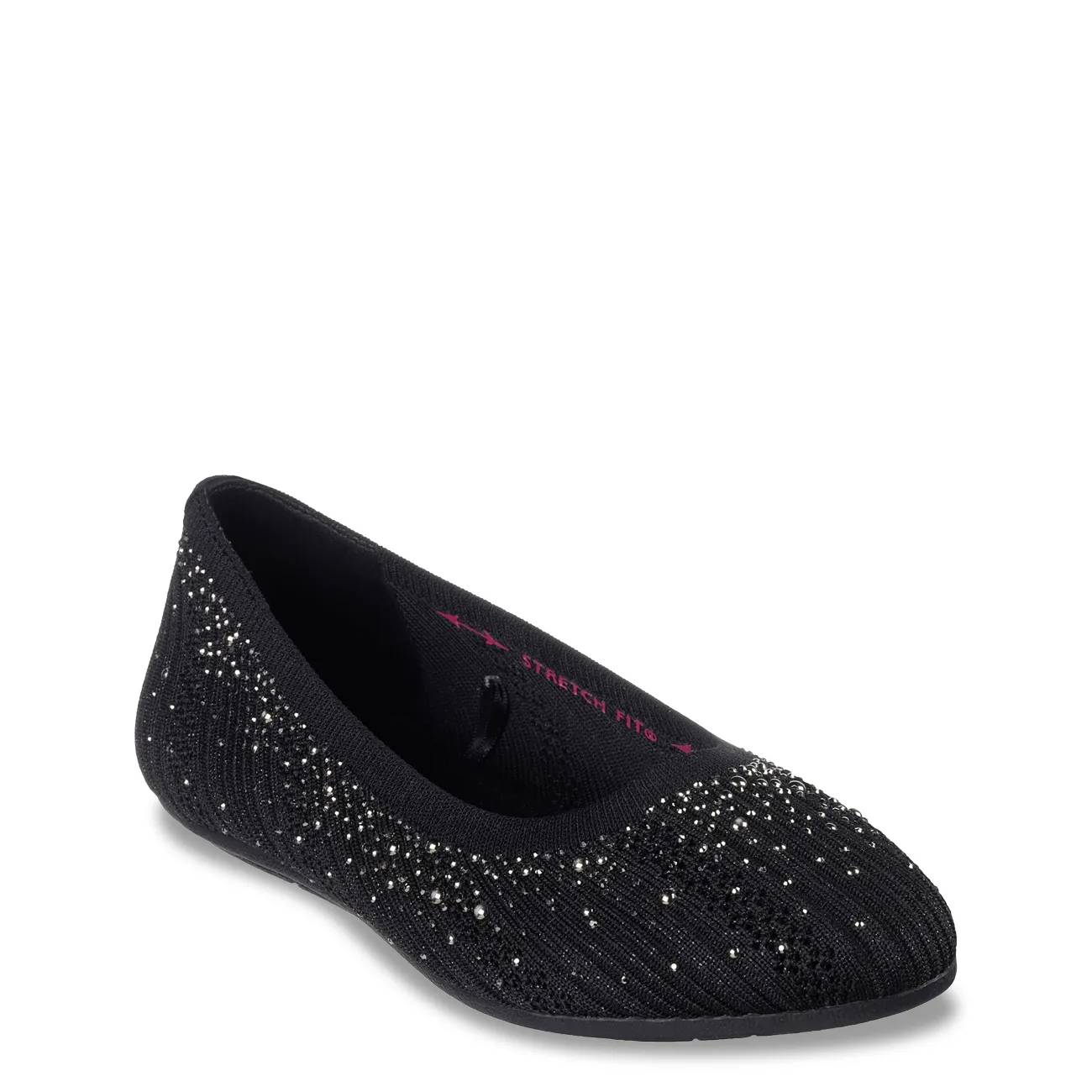 Skechers Women's Cleo 2.0 Glitzy Daze Wide Width Ballet Flat