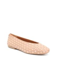 Women's Willow Woven Ballet Flat BROWN SUEDE 0 view