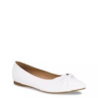 Alice-02T Wide Width Ballet Flat WHITE WIDE view
