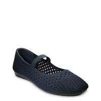 Kyli Knit Mary Jane Flat Blue Fabric view