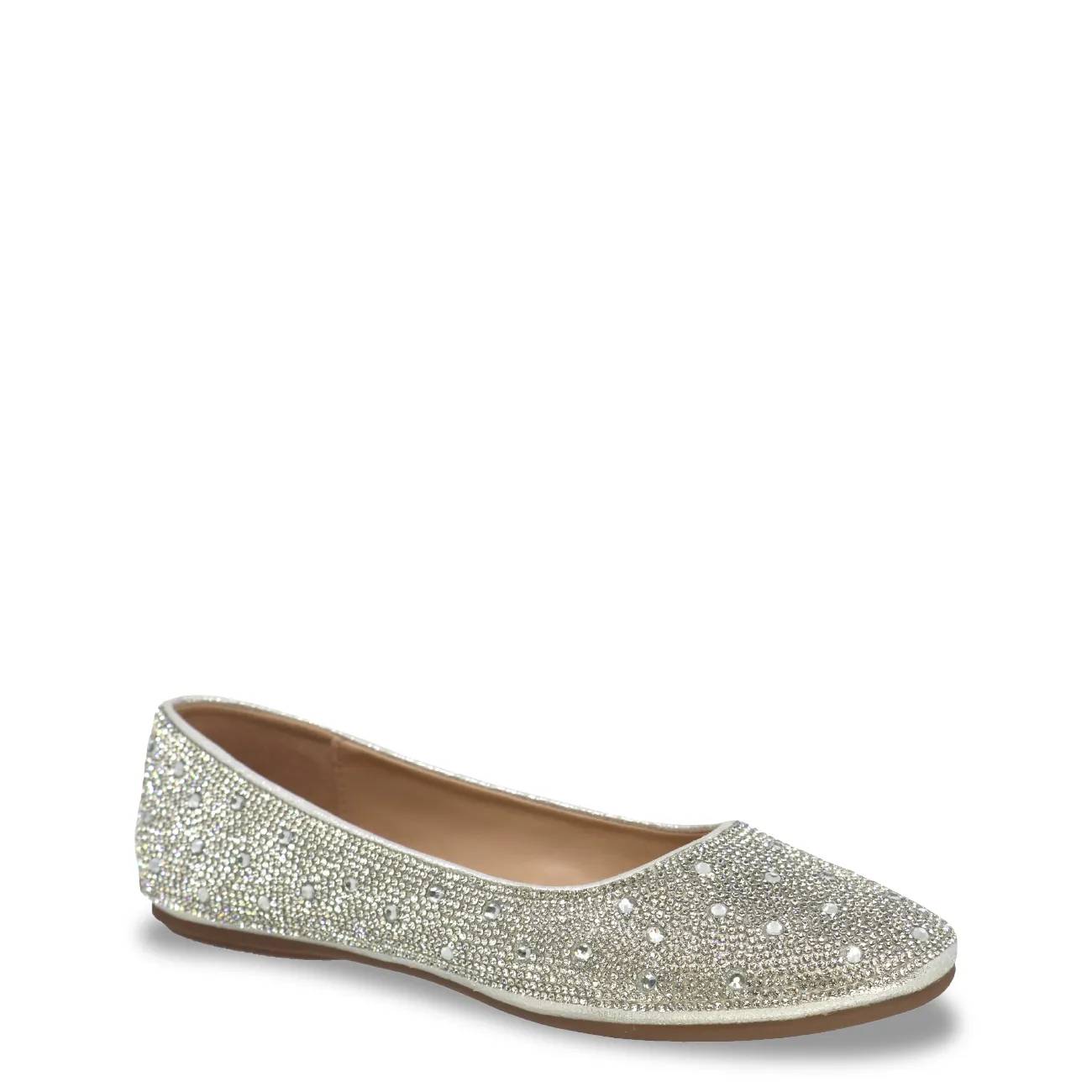 Kelly & Katie Women's Julia-01 Rhinestone Ballet Flat