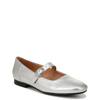 Women's Kelly Wide Width Mary Jane Flat SILVER LEATHER view