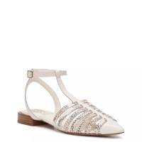 Caleren Flat CREAMY WHITE/NATURAL LEATHER view