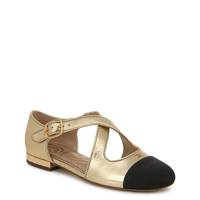 Women's Roxie Mary Jane Flat GOLD LEATHER view