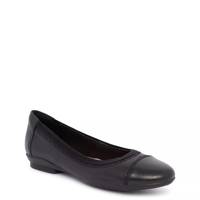 Women's Sara Bay Ballet Flat Black Leather view