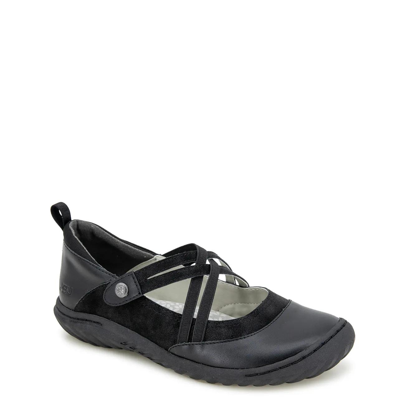 Jbu Women's Rome Mary Jane Ballet Flat In Black