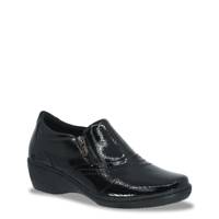 Celeste-06 Wide Width Comfort Casual BLACK PATENT WIDE view