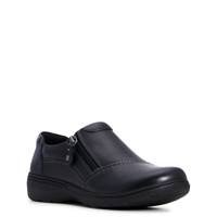 Women's Carleigh Ray Slip-On BLACK LEATHER WIDE view