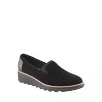 Women's Sharon Dolly Slip-On BLACK SUEDE WIDE view