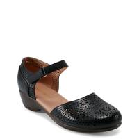 Denita Mary Jane Flat BLACK LEATHER WIDE view