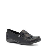 Women's Penfield Paulette Wide Width Slip-on Shoe BLACK LEATHER WIDE view