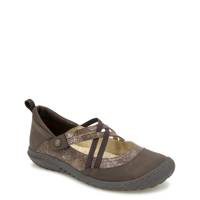 Rome Mary Jane Ballet Flat BROWN PRINT SUEDE view