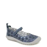 Women's Anne Mary Jane Flat Navy Shimmer Wide view
