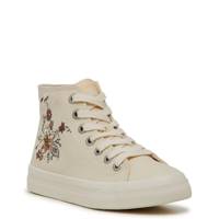 Women's Catch Sun Hi-Top Embroidered Sneaker White Canvas view