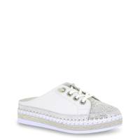 Women's TW Jive Slide Sneaker WHITE LEATHER view