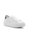 Women's Mikky Wide Width Sneaker WHITE/MIDNIGHT BLUE view