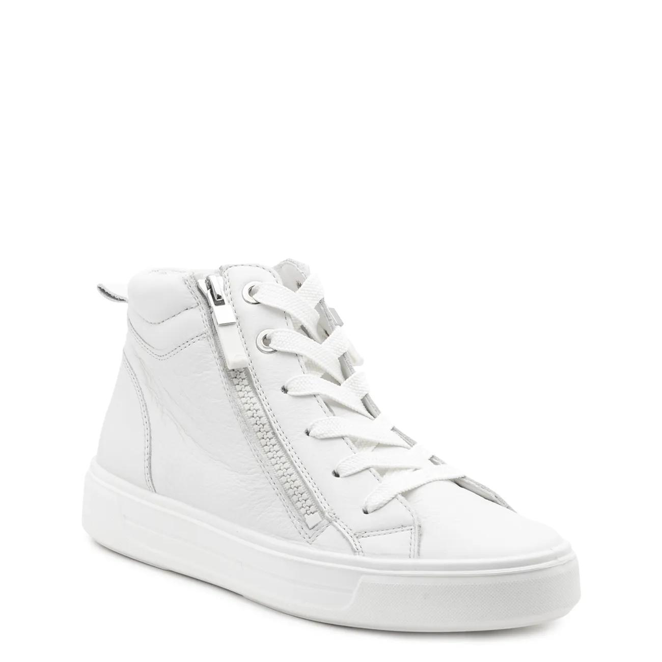 Ara Women's Camden Mid Wide Width Sneaker In White