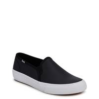 Women's Double Decker Slip-On Sneaker Black Leather view