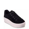 Women's Martha Stewart Plateau Platform Sneaker Black Suede view