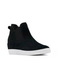 Women's Out N About Wedge Sneaker Boot Black Suede view